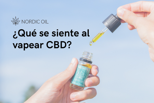 ¿Qué se siente al vapear CBD?