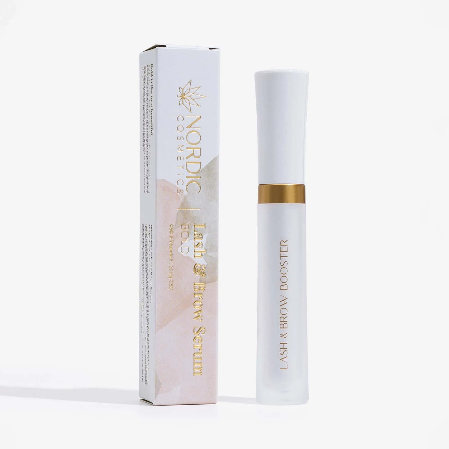 El envase y la botella del Sérum para pestañas y cejas - CBD y Vitamina F