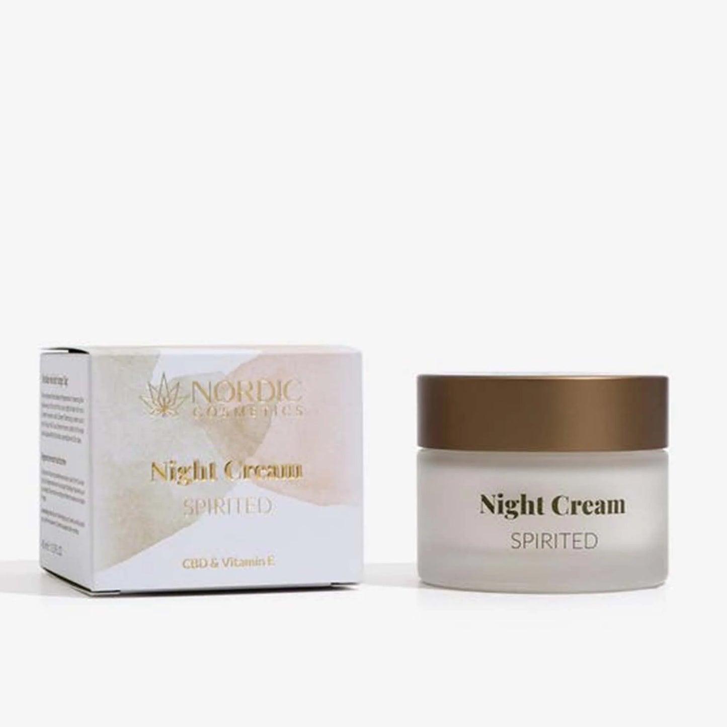 El envase y la caja de Crema de Noche - CBD & Vitamina E