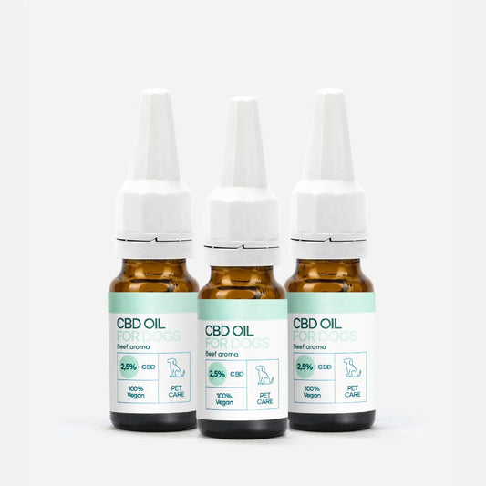 3POR2: Aceite CBD para Perros - Carne - (2,5%)