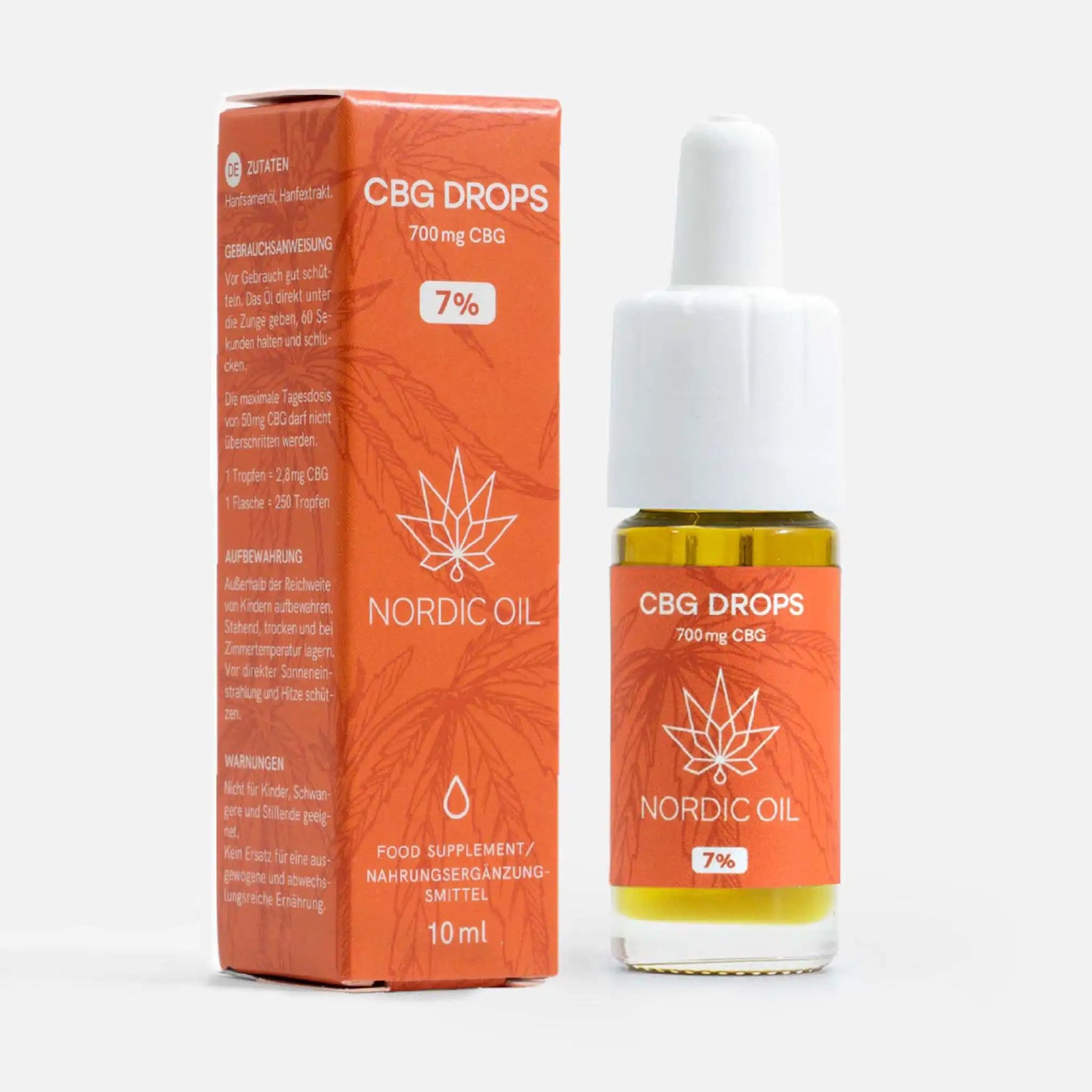 7% de aceite de CBG de amplio espectro con envase