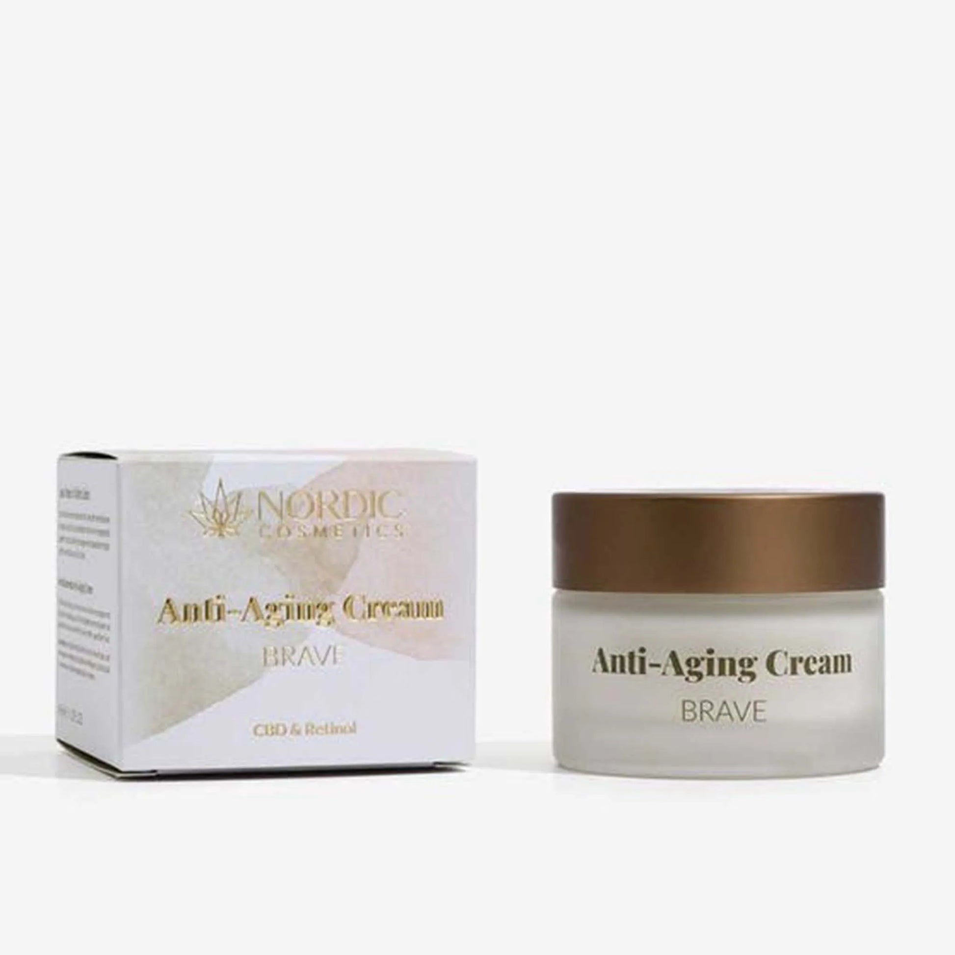 La caja y el envase de la Crema Facial Antiarrugas - CBD y Retinol