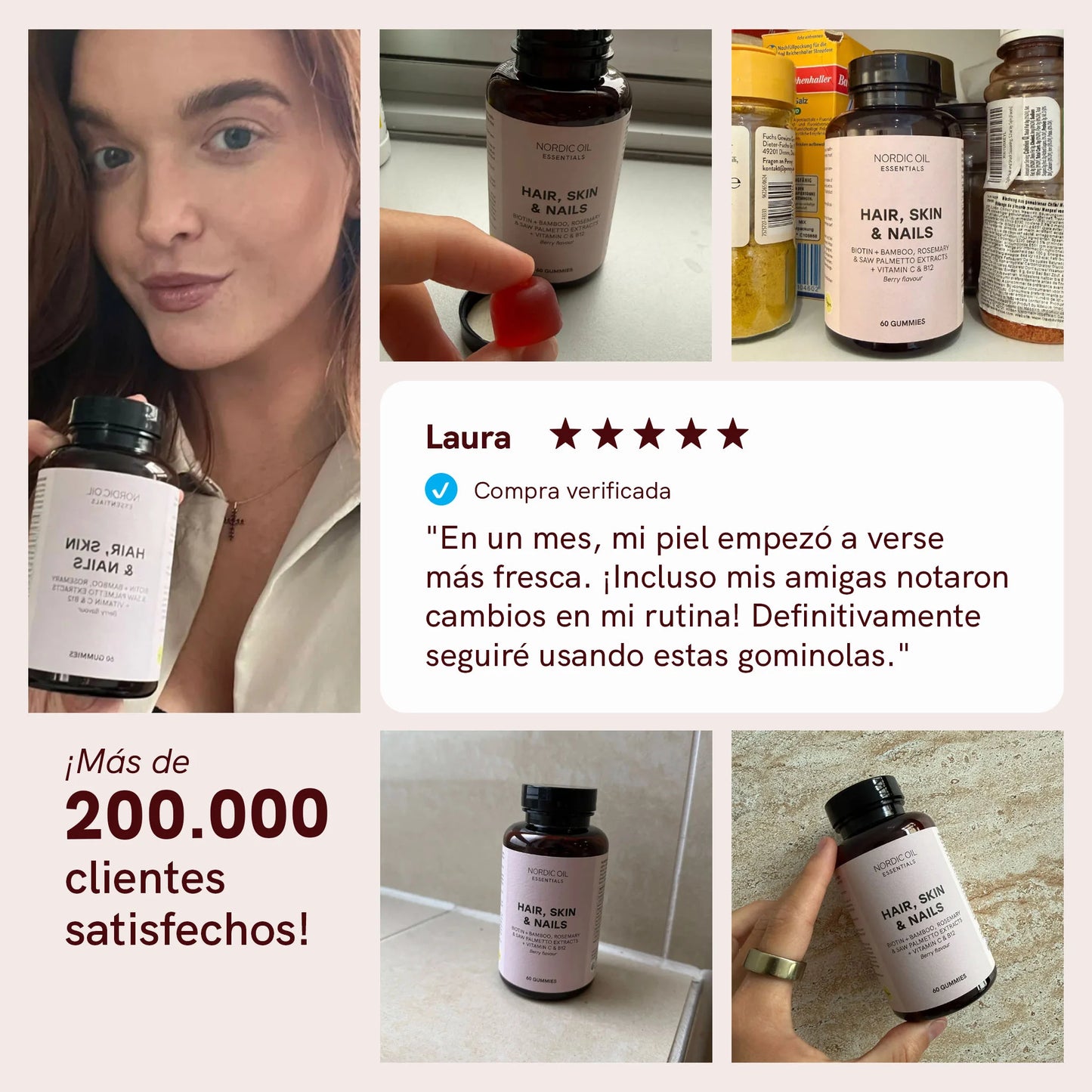 Gominolas para Cabello, Piel y Uñas
