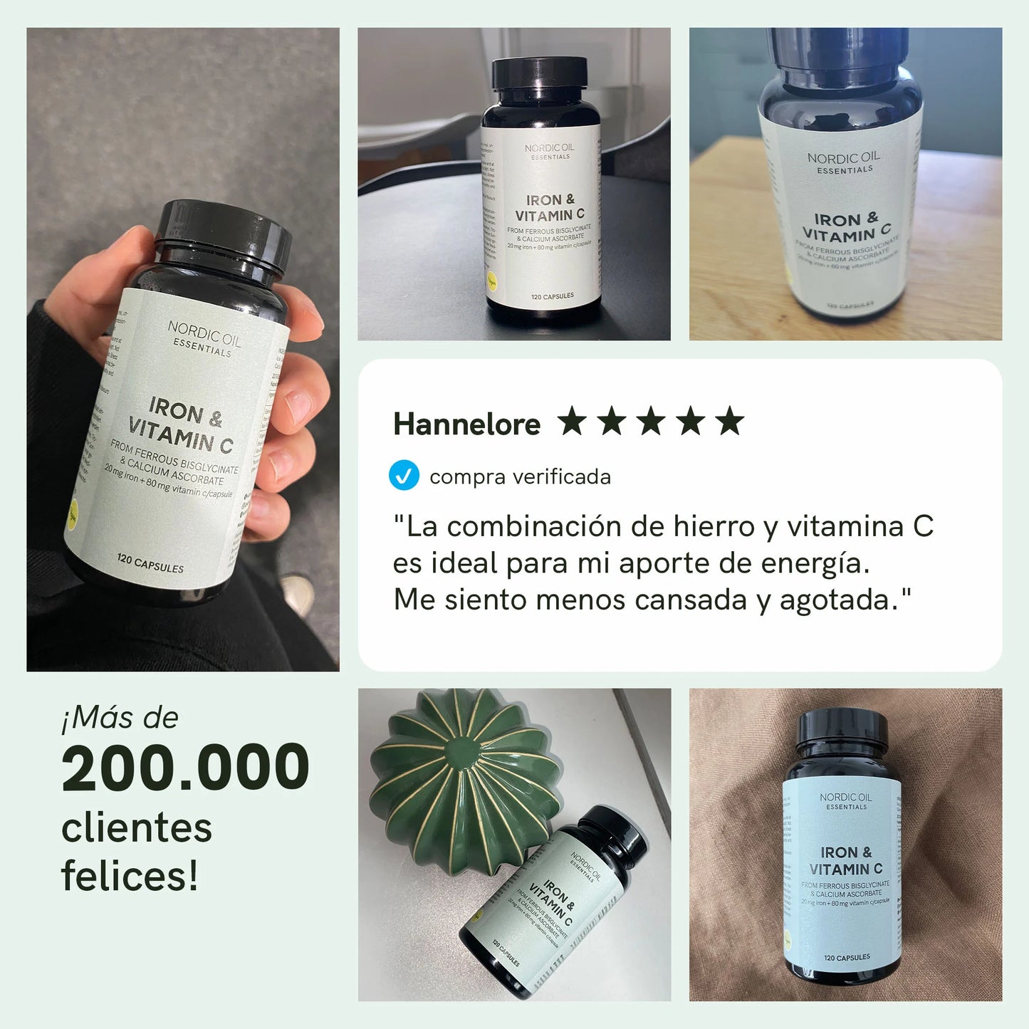 Cápsulas de Hierro y Vitamina C