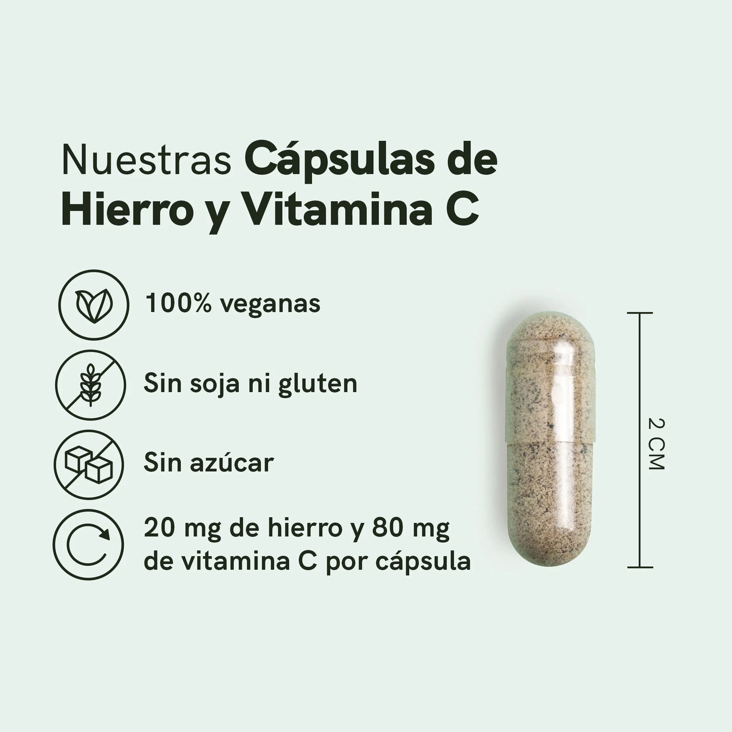 Cápsulas de Hierro y Vitamina C