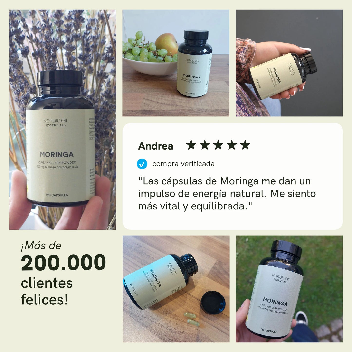 Cápsulas de Moringa en Polvo