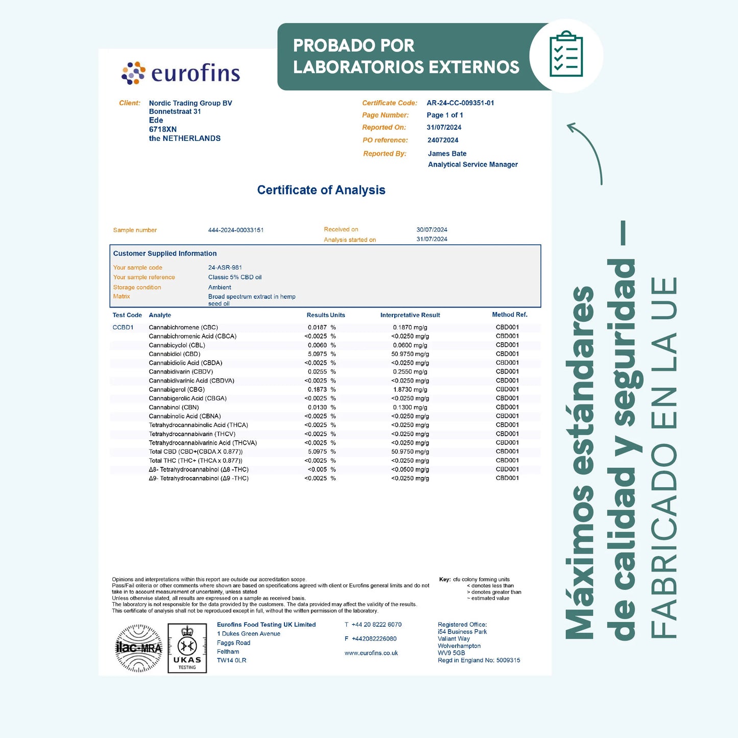 3POR2: Aceite CBD (5%) Classic