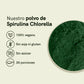 Polvo de espirulina y chlorella