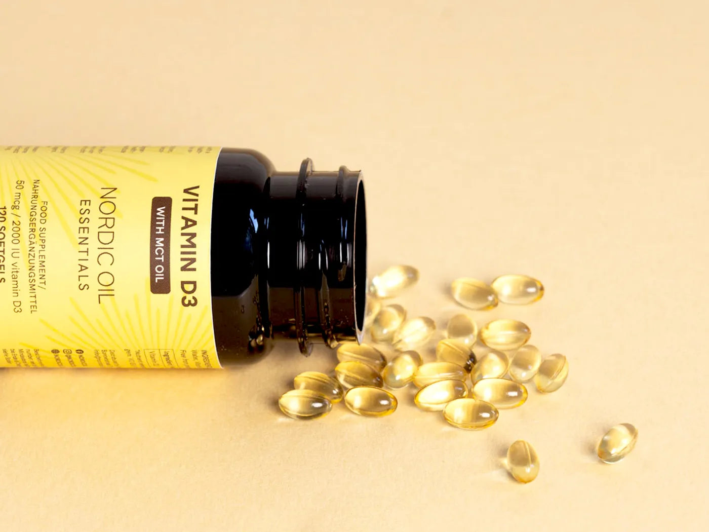 un paquete de nordic oil vitamin d3 softgels