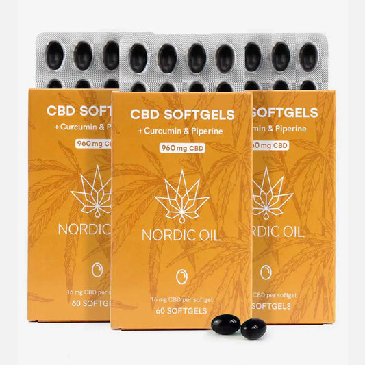 3POR2: CBD Cápsulas (960mg) con Curcumina